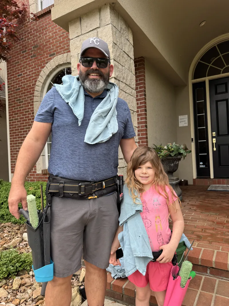 Andrew Bell and daughter Isla — the family behind Sparkle Window Cleaners